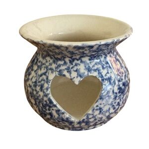 Henn Workshops Pottery Speckled Ceramic Heart Candle Holder